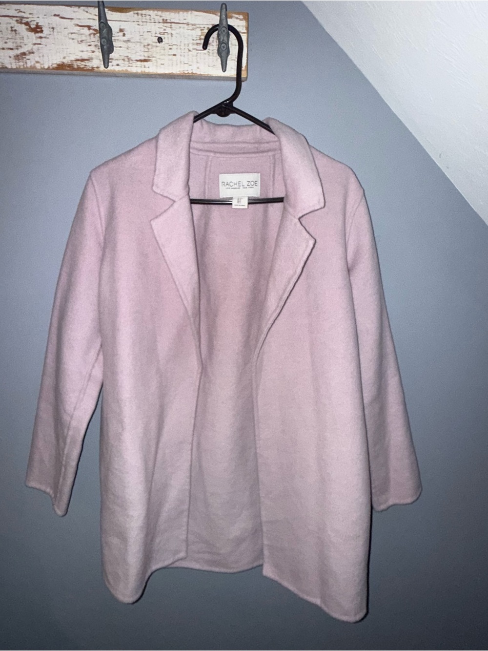 Rachel Zoe Light Pink Open-Front Blazer Coat